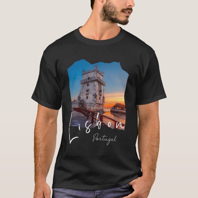Camiseta Lisboa Portugal Torre Belem Portuguesa Lisboa (Frente)