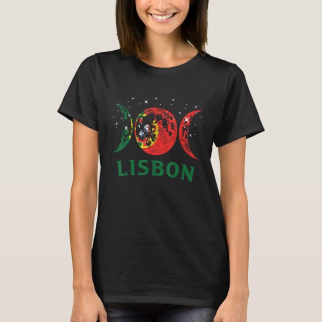 Camiseta Lisbon Portuguese City Retro Portugal Flag 1 (Frente)