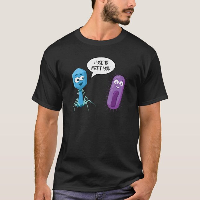 Camiseta Lise Para Conhecê-lo  Bacteriófago 15 (Frente)