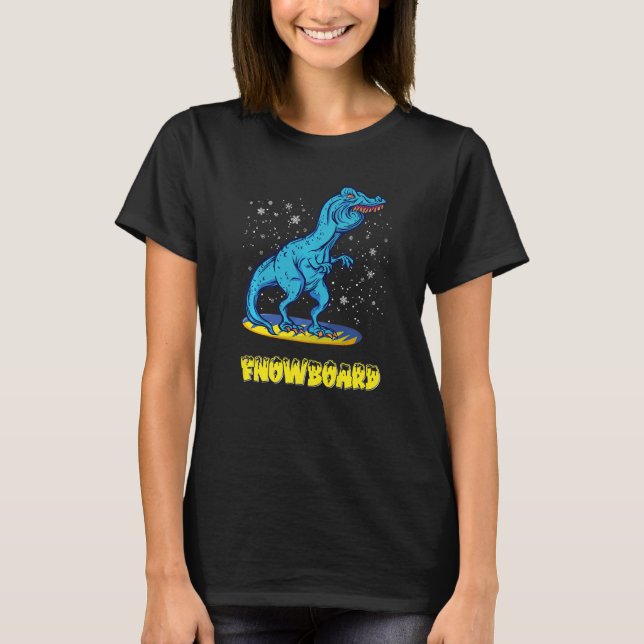 Camiseta Lisp Dinosaur Snowboard Rex (Frente)
