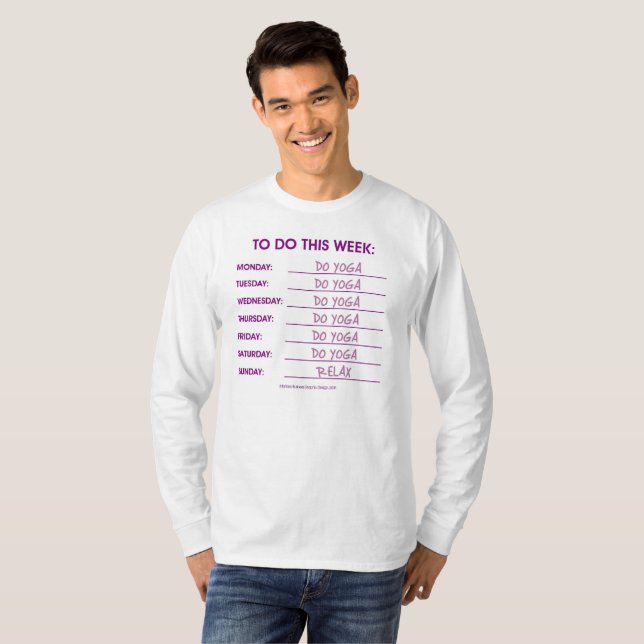 CAMISETA LISTA A FAZER: YOGA (Frente Completa)
