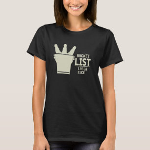 Camiseta Lista de baldes 1. Cerveja 2. Gráfico Engraçado de