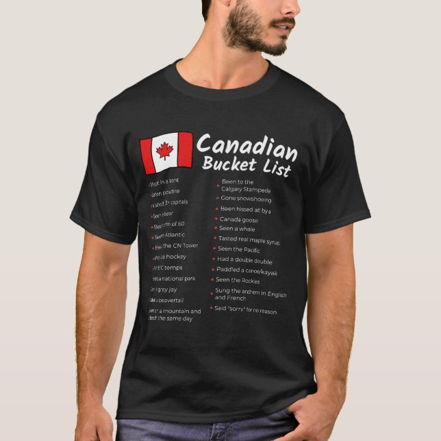 Camiseta Lista de Baldes Canadense (Frente)