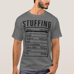 Camiseta Lista de Comidas de Ingredientes de Enchimento Tur