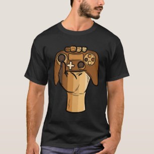 Camiseta Lista de controladores Histórico Preto Blam Jogos
