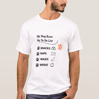 Camiseta Lista de Impressões de Patas de Animais de Estimaç