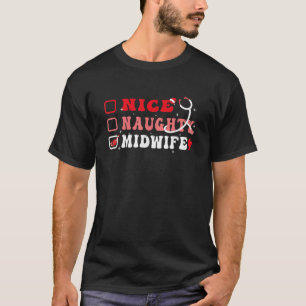 Camiseta Lista de Natal Alegre Engraçada de Enfermeira Lega
