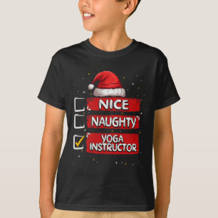 Camiseta Lista de Natal do Instrutor de Yoga Legal Safado P