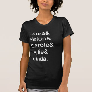 Camiseta Lista de nomes (mulheres)
