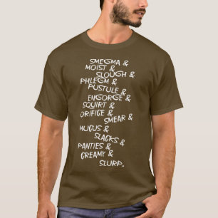Camiseta Lista de Palavras de Som Grosso Caligrafia