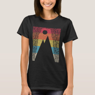 Camiseta Lista de Parques Nacionais Palavra Vintage Acampam