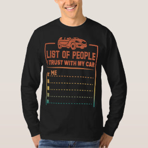 Camiseta Lista De Pessoas Em Que Confio Com A Cara 1 Do Car