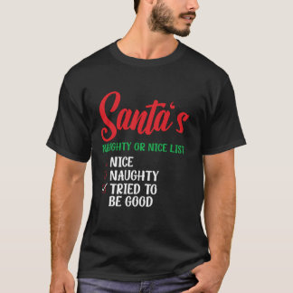 Camiseta Lista de Quem se Porta Mal ou Bem do Papai Noel Te