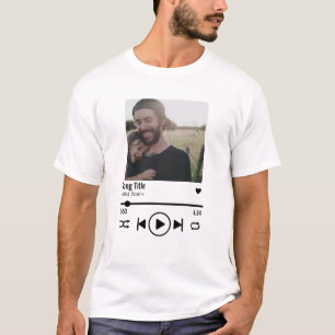 Camiseta Lista de Reprodução de Música Fotográfica de D