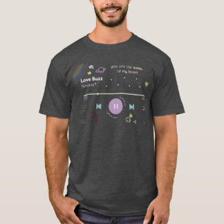 Camiseta lista de reprodução love buzz família