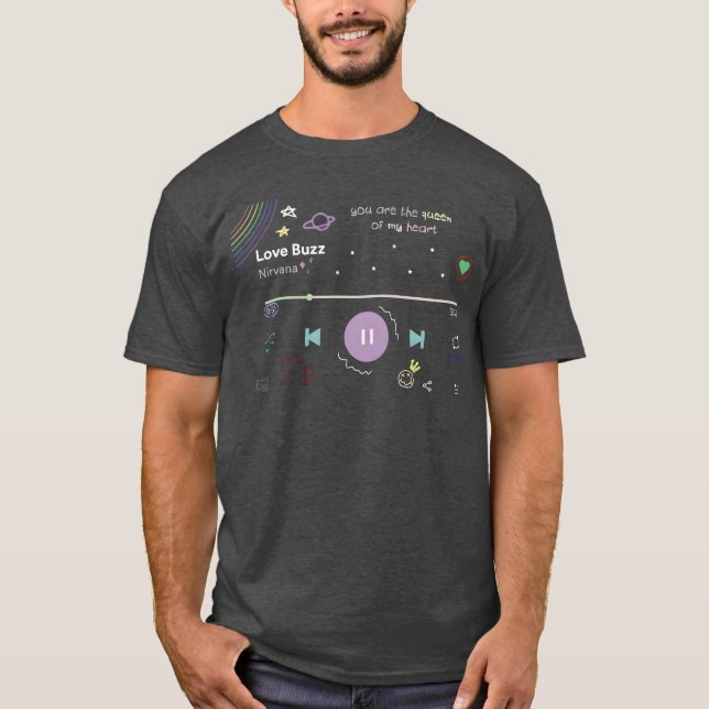 Camiseta lista de reprodução love buzz família (Frente)