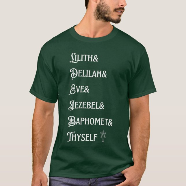 Camiseta Lista de Saudações Garota Lilith (Frente)