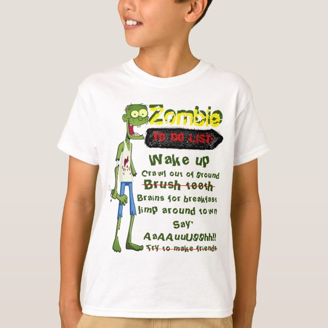 Camiseta Lista de Tarefas do Zombie (Frente)