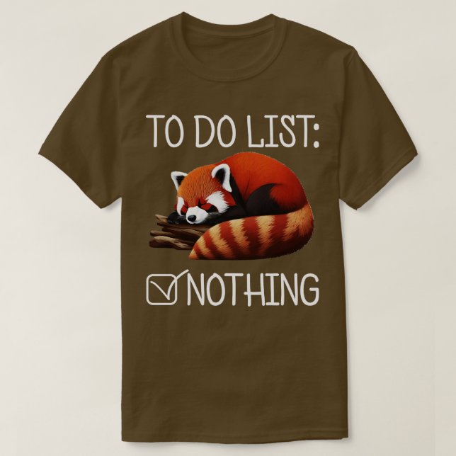 Camiseta Lista de tarefas Red Panda 3 (Frente do Design)