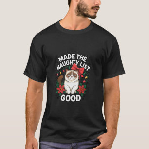 Camiseta Lista de Travessos de Natal Engraçado Amante de Ga