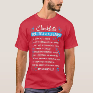 Camiseta Lista de Verificação da Festa de Despedida de Solt