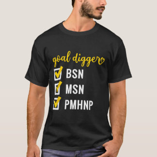 Camiseta Lista de Verificação de Grau Bsn Msn Pmhnp Digger 