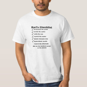 Camiseta Lista de verificação de Karls