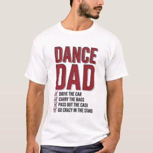 Camiseta Lista de Verificação de Pai de Dança Design de Gra