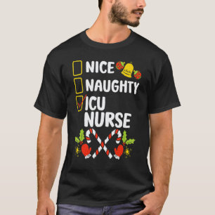 Camiseta Lista de Verificação do Papai Noel do Natal da Enf