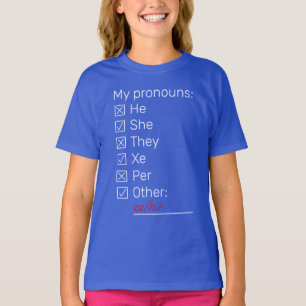 Camiseta Lista de verificação neopronomes