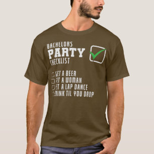 Camiseta Lista de Verificação para Festa de Despedida de So