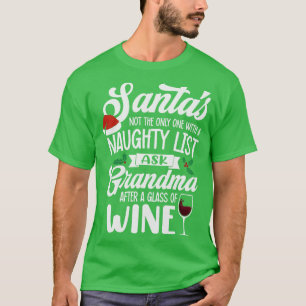 Camiseta Lista de Vinhos de Vovó Doida ou Bonita Sabe melho
