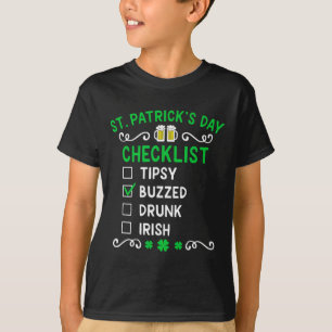 Camiseta Lista engraçada de verificação do Dia de São Patrí