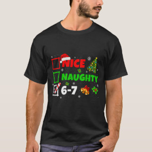 Camiseta Lista Safada Legal 67 Natal Brainrot Engraçado 6-7