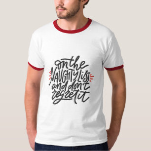 Camiseta LISTA TRAVESSA/ HO HO Roupa Masculina de Natal Mod