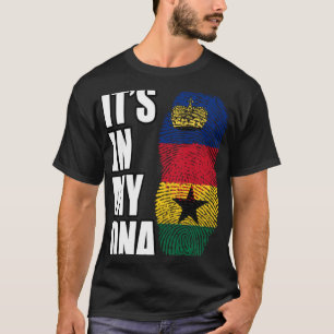 Camiseta Listenstaine E Gana Misturam Sinalizador De Heranç