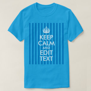 Camiseta Listra de Safira Branco Mantenha a Calma e Edite o