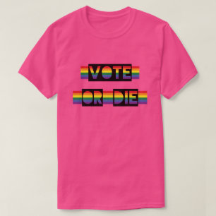 Camiseta Listrada Vote or Die Pride