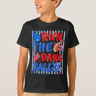 Camiseta Listrado divertido temporada de futebol dia de jog