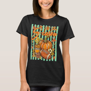 Camiseta Listrado é a temporada futebol outono café