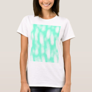 Camiseta Listras abstratas de aquarela branca verde pastel