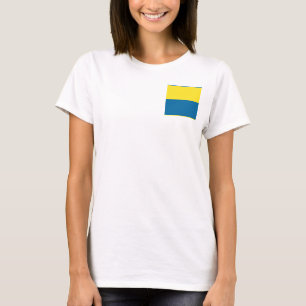 Camiseta Listras Azul e amarelo Personalizável