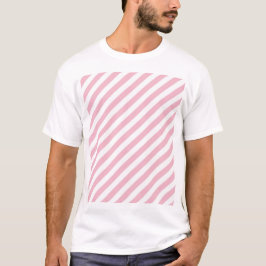 Camiseta Listras brancas e rosa