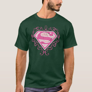Camiseta Listras cor-de-rosa de Supergirl