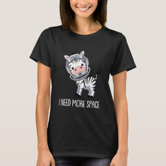 Camiseta Listras de Astronauta de Zebra Animal Africano Pr