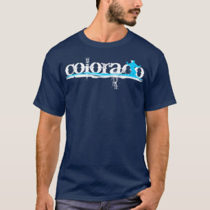 Camiseta listras de esqui downhill: colorado