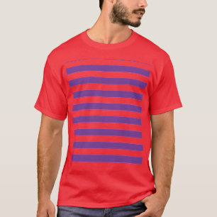 Camiseta Listras de gato de Cheshire rosa e roxo presente m