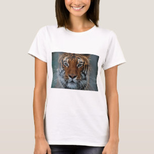 Camiseta Listras de Gato Tigre Nevoeiro da Selva Animal