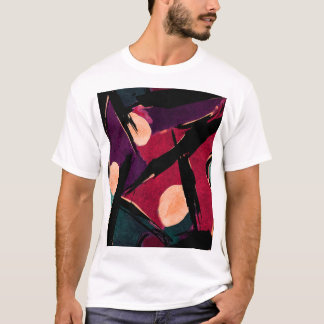 Camiseta Listras do arco-íris: Textura acrílica Abstrato