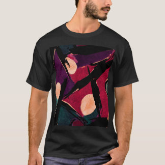 Camiseta Listras do arco-íris: Textura acrílica Abstrato